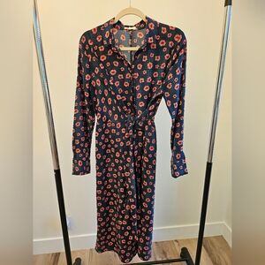 Melloday Floral Dress Long Sleeve Large